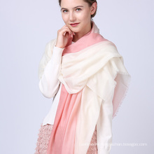 New design styles best-selling customized fashionable shemagh pink and white wool scarf shawl